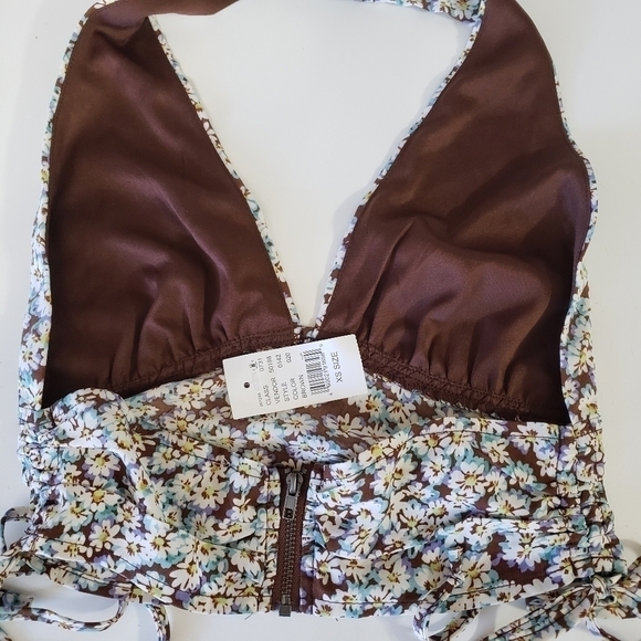 NEW PacSun L. A. Hearts Floral Backless Halter Top XS - Picture 2 of 6